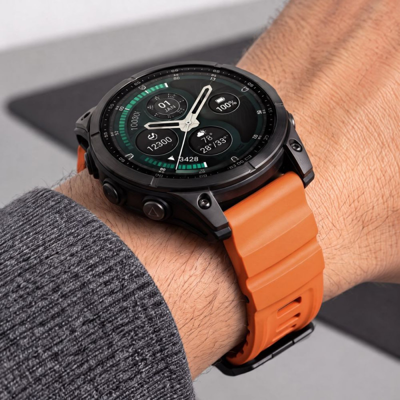 Tech-Protect Motion Garmin Fenix 5X / 5X Plus / 6X / 6X Pro / 7X / 8 / 8 Pro / 9 / 9 Pro Uhrenarmband (47 mm), Signal Orange