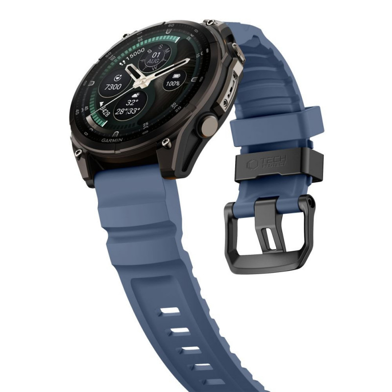 Tech-Protect Motion Garmin Fenix 5X / 5X Plus / 6X / 6X Pro / 7X / 8 / 8 Pro / 9 / 9 Pro Uhrenarmband (51 mm), Nautical Blue