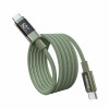 Choetech XCC-1068 PD 60W USB-C-auf-USB-C-Kabel mit Display, 1,2 m, Grün