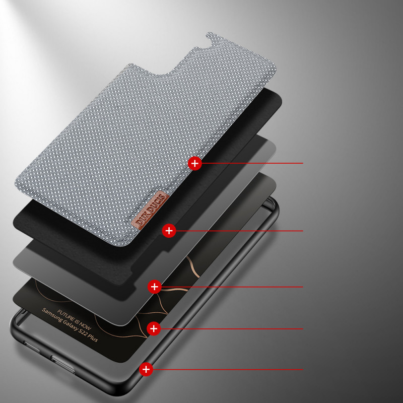 Dux Ducis Fino Nylon Hülle für Samsung Galaxy S22+ (S22 Plus), Blau