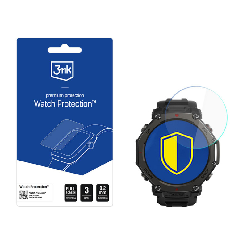 3mk FlexibleGlass Watch Hybrid-Displayschutzfolie Amazfit T-Rex 3 Pro 48 mm