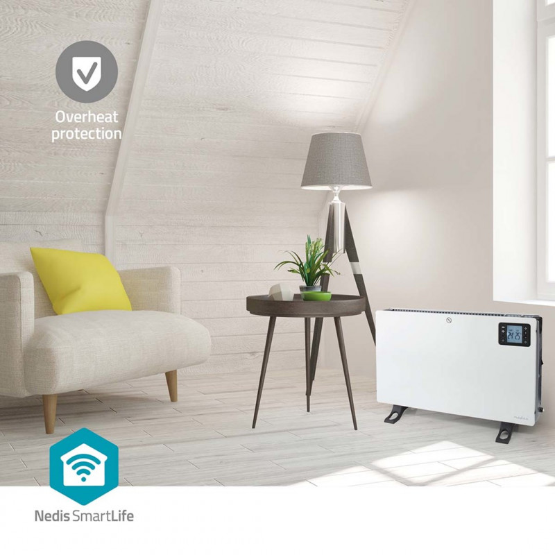 Nedis SmartLife HTCO50WTW Elektroheizung, 2000 W, Weiß
