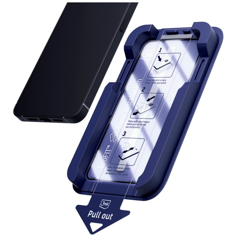 3MK HardGlass Max Apple iPhone 17 Pro / 18 Pro Displayschutzglas aus gehärtetem Glas, Schwarz
