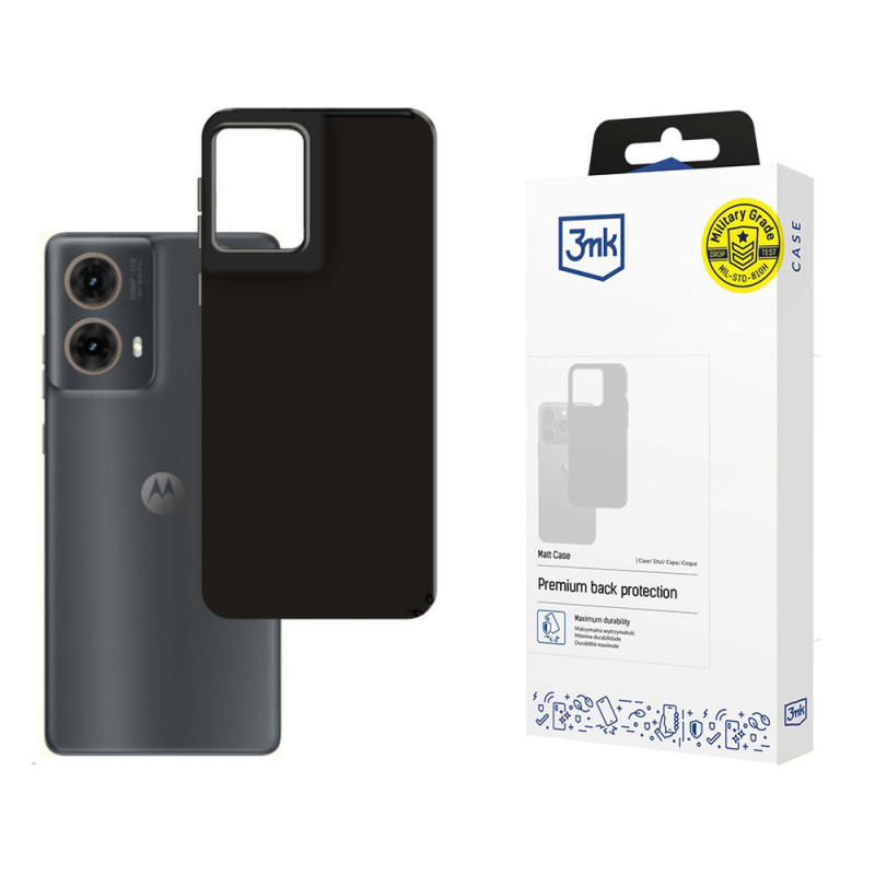 3MK Matt Case Motorola Moto G85, Schwarz