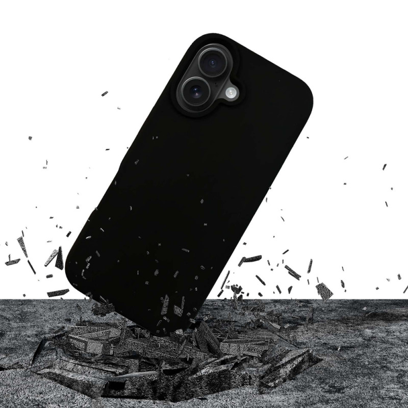 3mk Silicone Case für Apple iPhone 16 Plus, Schwarz