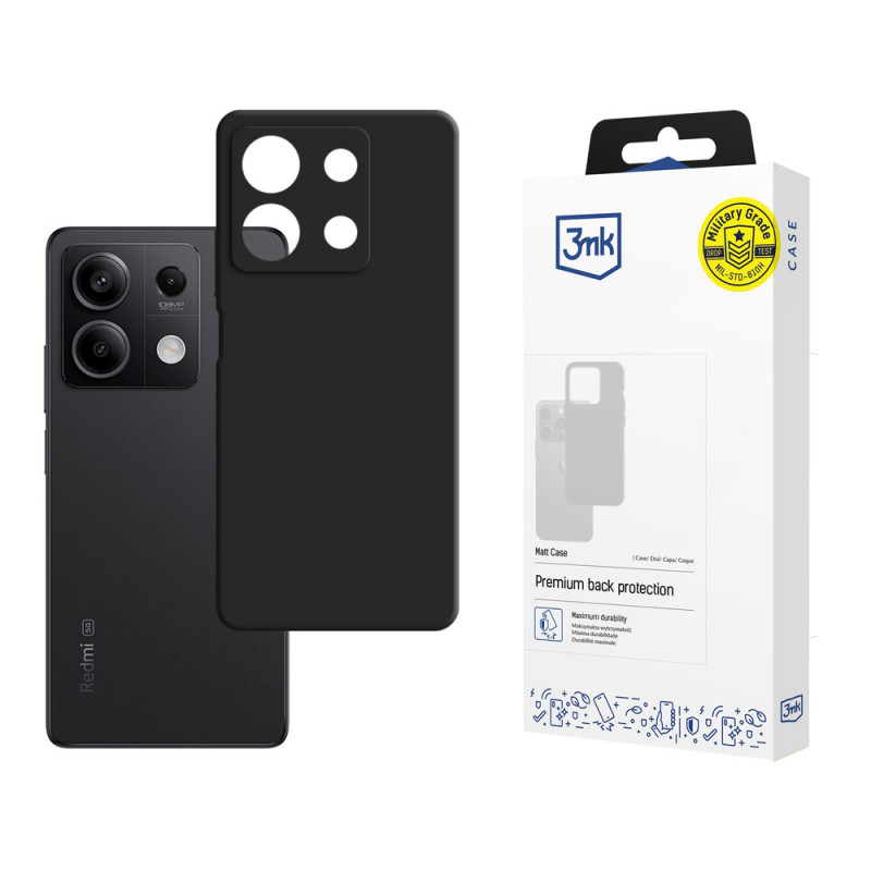 3mk Silicone Case für Xiaomi Redmi Note 13 5G, Schwarz