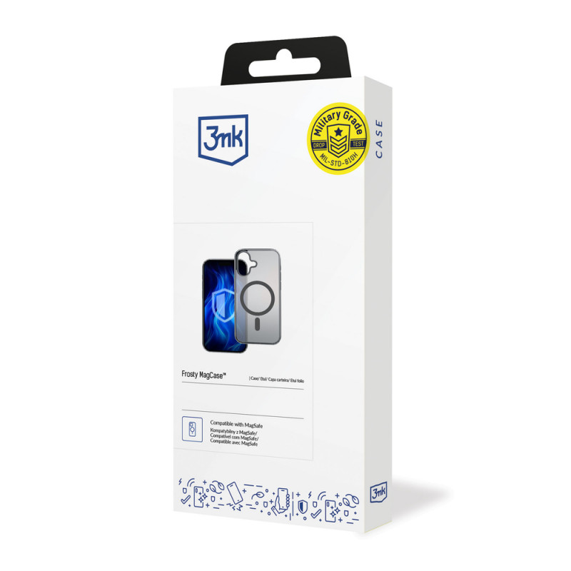 3MK Frosty MagCase Hülle für Apple iPhone 16 Plus, schwarz