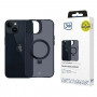 3MK Smoke Case Mag&Stand MagSafe-Smartphone-Hülle mit Standfuß für Apple iPhone 14 Plus, schwarz