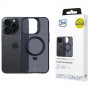 3MK Smoke Case Mag&Stand Hülle für Apple iPhone 16 Pro Max, Polycarbonat, schwarz