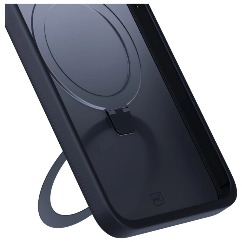 3MK Smoke Case Mag&Stand Hülle für Apple iPhone 16 Pro Max, Polycarbonat, schwarz