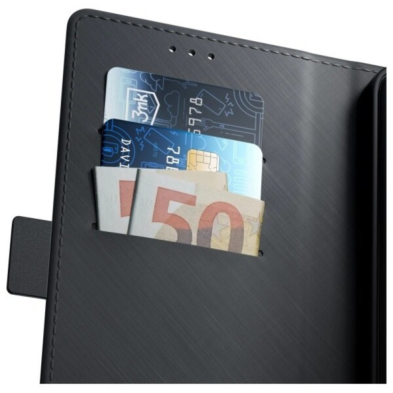 3MK Wallet Case für Samsung Galaxy A16, schwarz