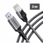 Goobay AXAGON ADE-AM30 USB-A Gigabit-Ethernet-Adapter mit integriertem 3 m CAT6-Kabel, RJ-45