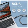 Goobay AXAGON ADE-AM50 USB-A Gigabit-Ethernet-Adapter mit integriertem 5 m CAT6-Kabel, RJ-45
