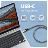 Goobay AXAGON ADE-CM20 USB-C Gigabit-Ethernet-Adapter mit integriertem 2 m CAT6-Kabel, RJ-45