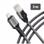 Goobay AXAGON ADE-CM30 USB-C Gigabit-Ethernet-Adapter mit integriertem 3 m CAT6-Kabel, RJ-45