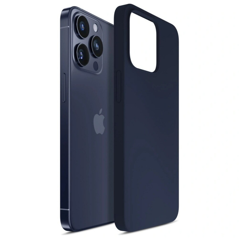 3MK Silicone Case für Apple iPhone 16 Pro, navy blue