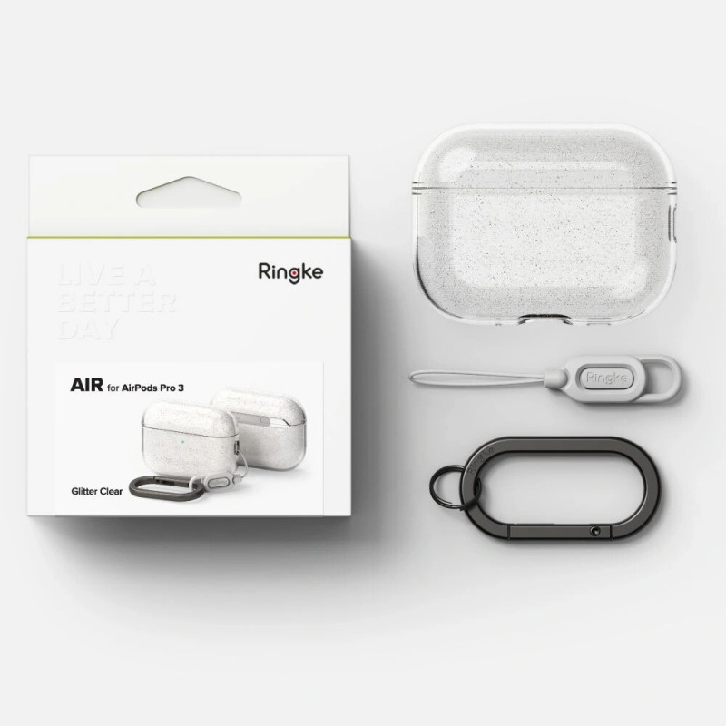 Ringke Air Case für Apple AirPods Pro 3, Glitter Clear