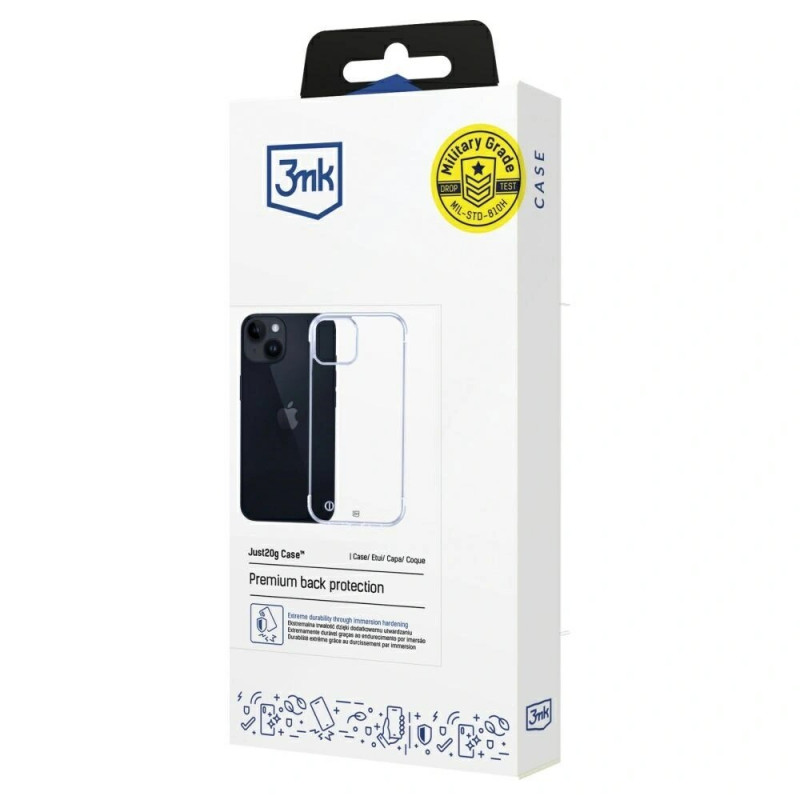 3mk Just20g Clear Case Apple iPhone 15 Plus Smartphone-Hülle, transparent