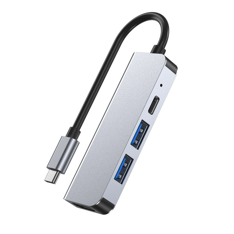 Tech-Protect V2 4-in-1 USB-C-Hub, grau