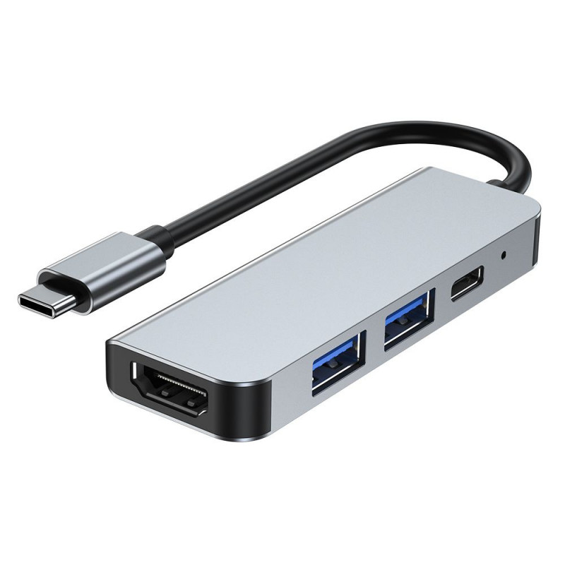 Tech-Protect V2 4-in-1 USB-C-Hub, grau