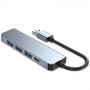 Tech-Protect V0-HUB 5in1 USB-A Hub, grau