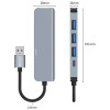 Tech-Protect V0-HUB 5in1 USB-A Hub, grau