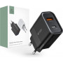 Tech-Protect C30W 2-Port-Wandladegerät, USB-C PD 30W und USB-A QC 3.0, schwarz
