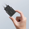 Tech-Protect C30W 2-Port-Wandladegerät, USB-C PD 30W und USB-A QC 3.0, schwarz