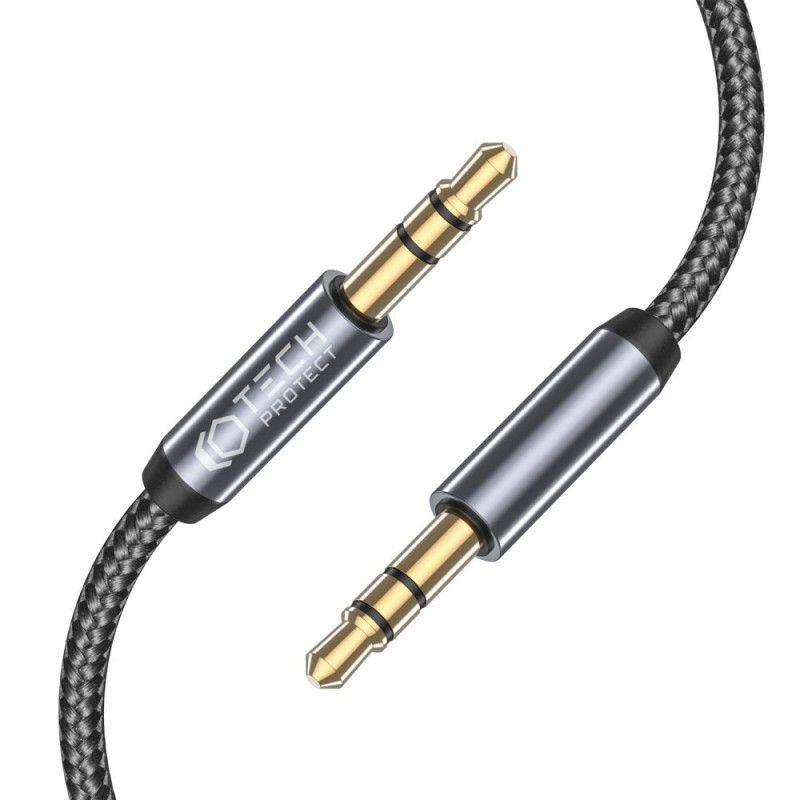 Tech-Protect UltraBoost 3,5-mm-Miniklinke-auf-3,5-mm-Miniklinke-Kabel, 1,5 m, schwarz