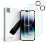 Tech-Protect Supreme Set gehärtetes Glas für Apple iPhone 15, transparent (2+1 Stk.)