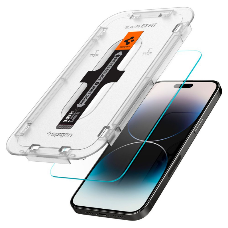 Spigen GLAS.tR EZ Fit gehärtetes Glas für Apple iPhone 14 Pro Max (2 Stk.)