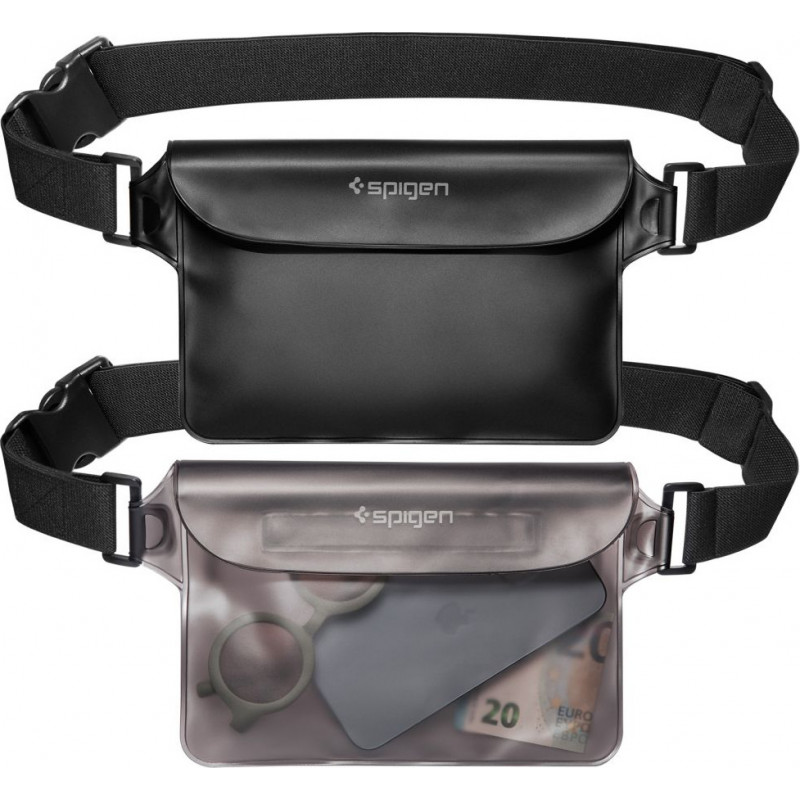 Spigen Aqua Shield A620 universelle wasserdichte Hüfttasche IPX8, Schwarz
