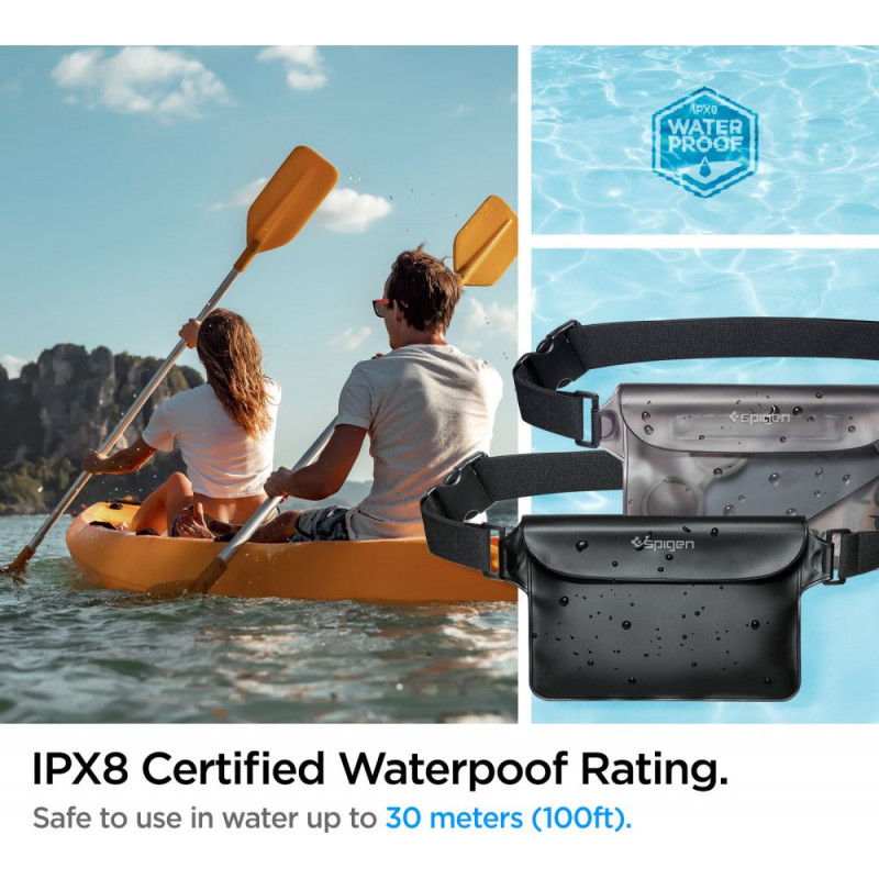Spigen Aqua Shield A620 universelle wasserdichte Hüfttasche IPX8, Schwarz