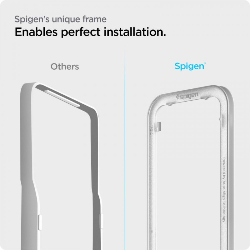 Spigen ALM Glass FC Panzerglas für Apple iPhone 13 / 13 Pro / 14, Schwarz