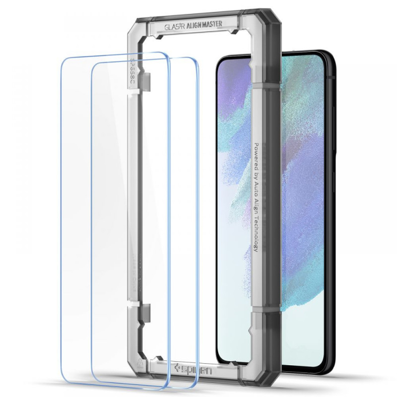 Spigen AlignMaster GLAS.tR gehärtetes Glas für Samsung Galaxy S21 FE (2 Stk.)