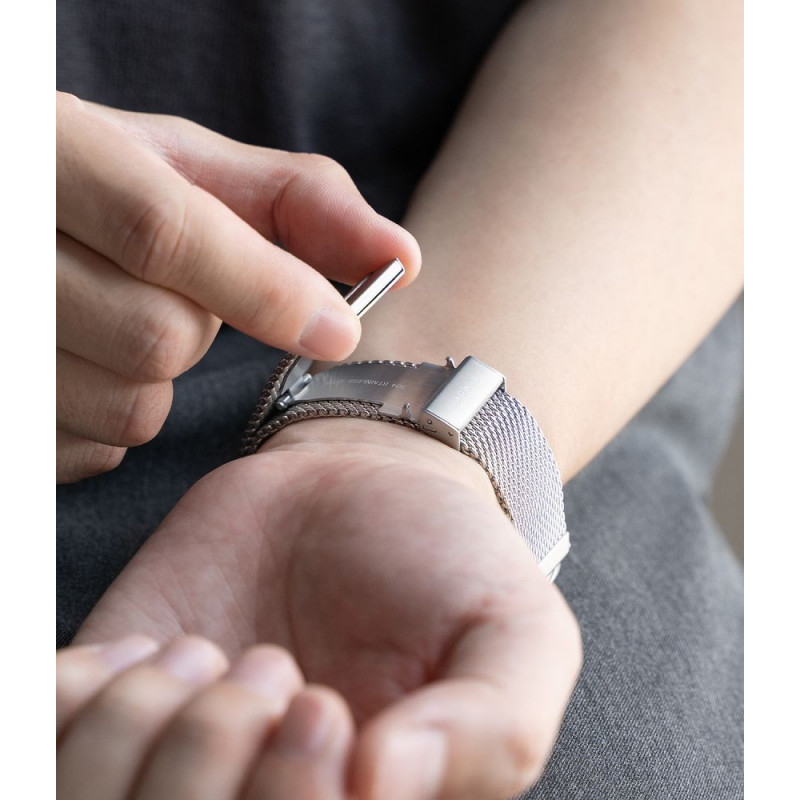 Ringke Metal One Mesh RGK12091 Apple Watch Armband, 44/45/46/49 mm, silber