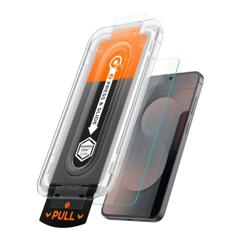 Spigen Glas.tR EZ Fit Pro gehärtetes Glas für Samsung Galaxy S25 FE, transparent (2 Stk.)