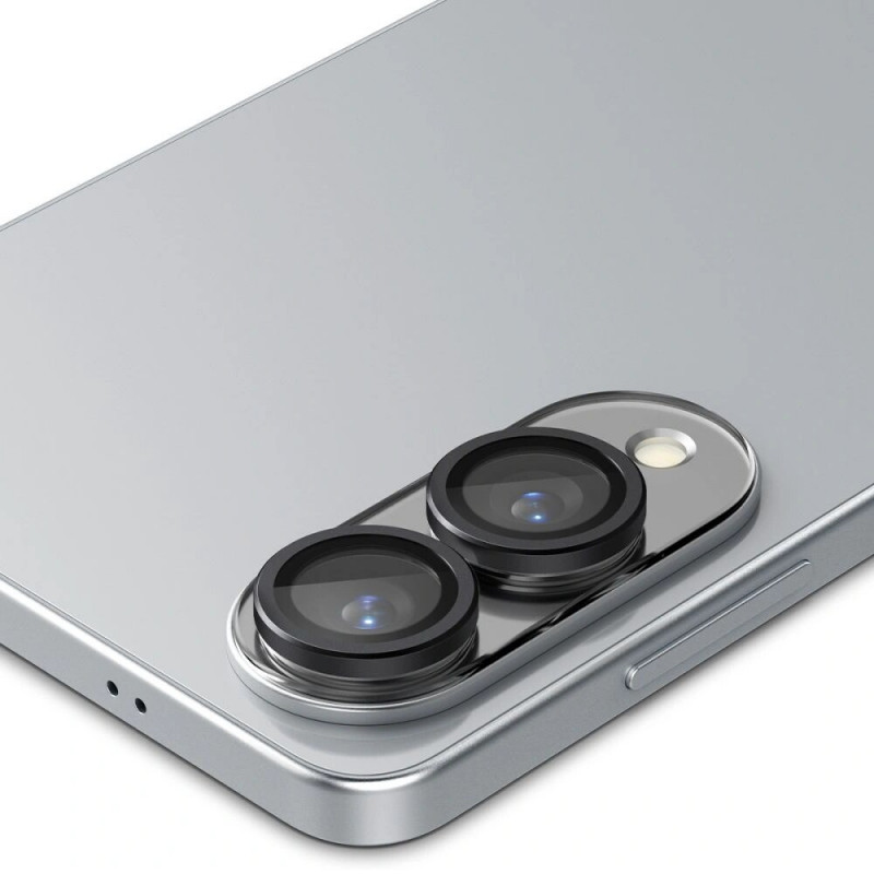 Spigen Optik Pro Glas.tR EZ Fit AGL09413 Kameraschutz für Samsung Galaxy S25 Edge, Schwarz (2 Stk.)