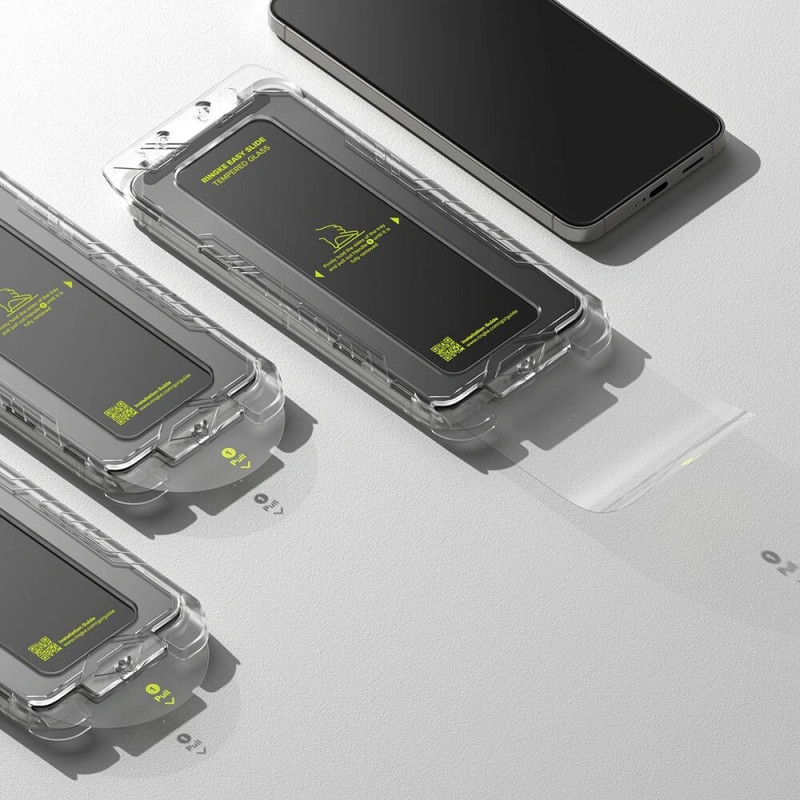 Ringke Easy Slide gehärtetes Glas für Samsung Galaxy S24 / S25, transparent (2 Stk.)