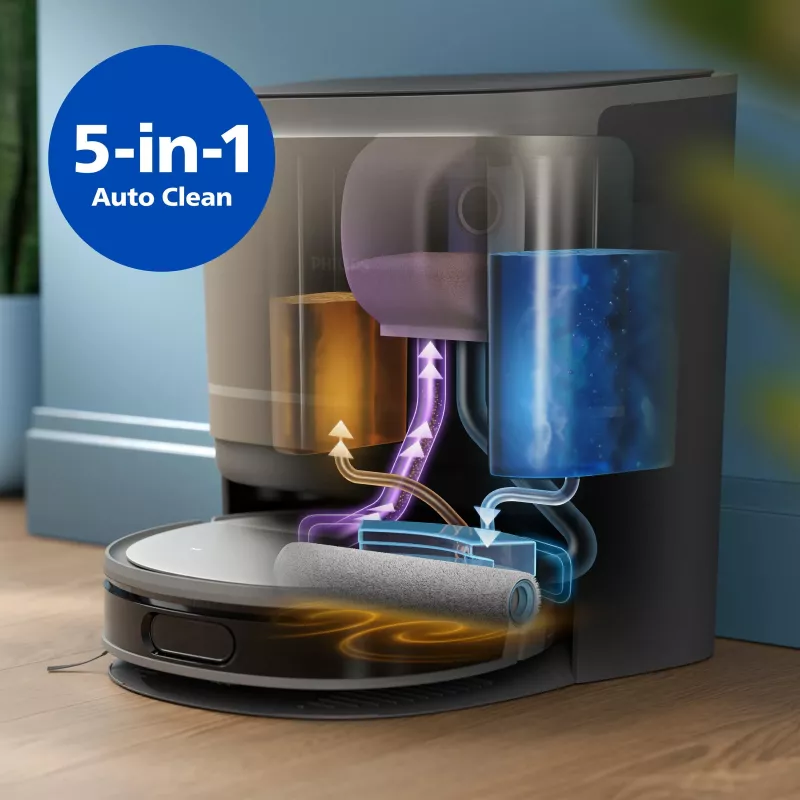 Philips HomeRun 9000 Series XU9100/10 Aqua Saugroboter, schwarz