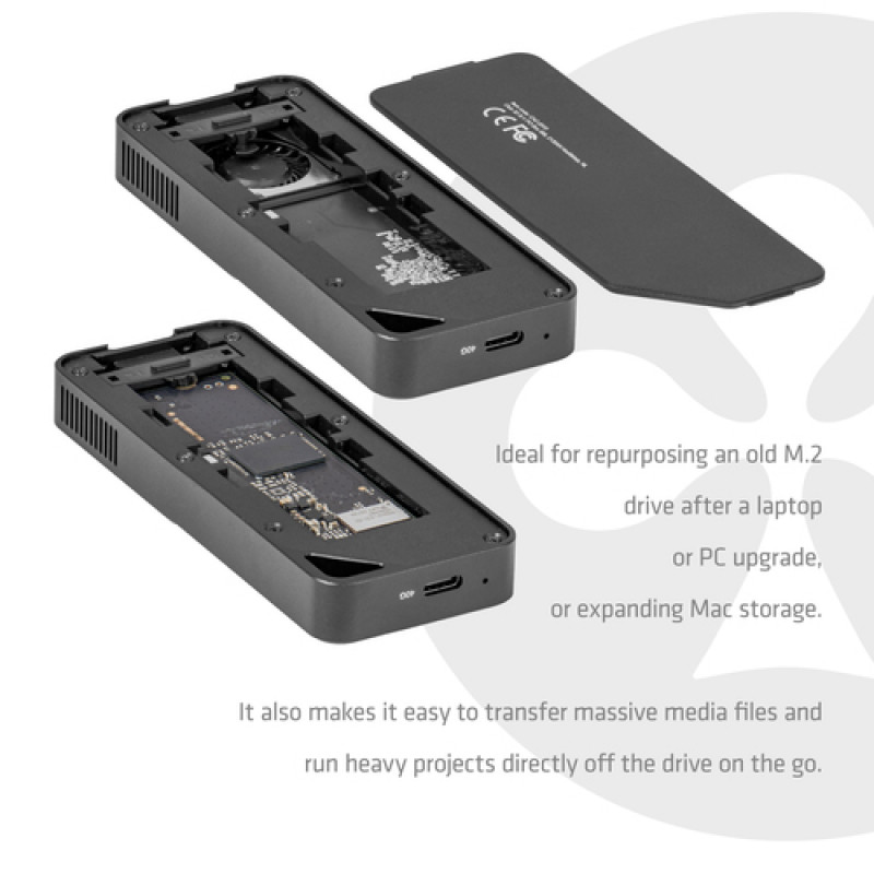 Club3D CAC-2510 M.2 NVMe SSD-Gehäuse mit Lüfter, USB4