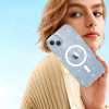 Tech-Protect FlexAir Hybrid MagSafe Hülle für Apple iPhone 15, Glitter Clear