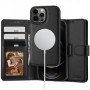 Tech-Protect Wallet MagSafe Hülle für Apple iPhone 12/12 Pro, Schwarz