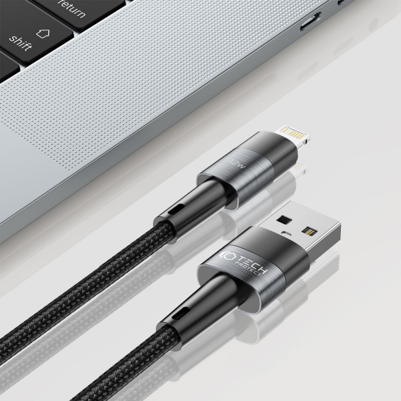 Tech-Protect UltraBoost USB-A/Lightning Kabel 12W 2,4A 100 cm, grau
