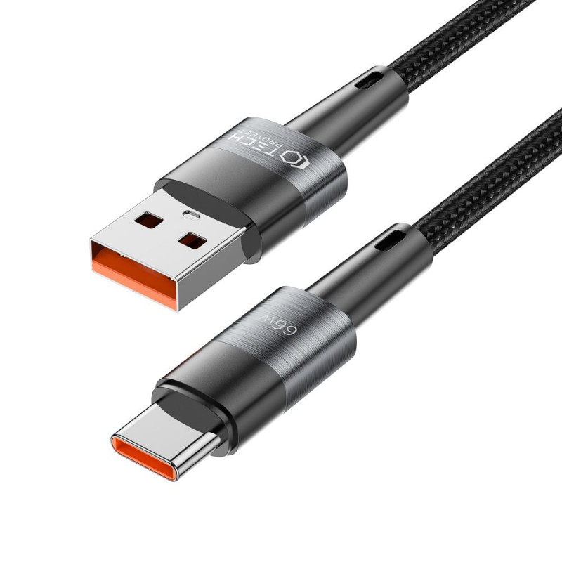Tech-Protect UltraBoost USB-A/USB-C Kabel 66W 6A 200 cm, Grau