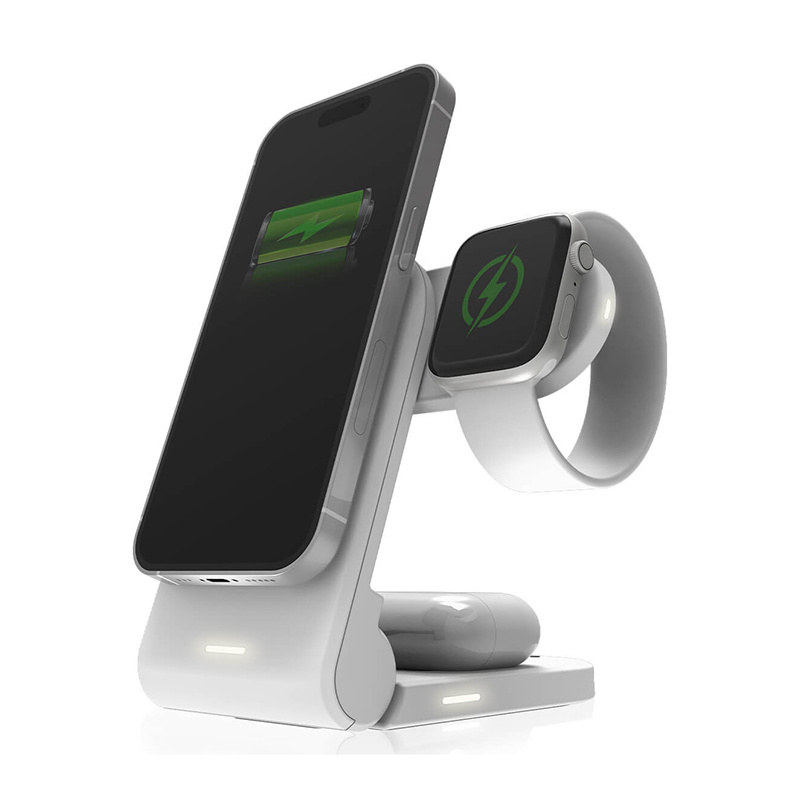 STM ChargeTree MAG 3-in-1 MagSafe Wireless Charger, Weiß