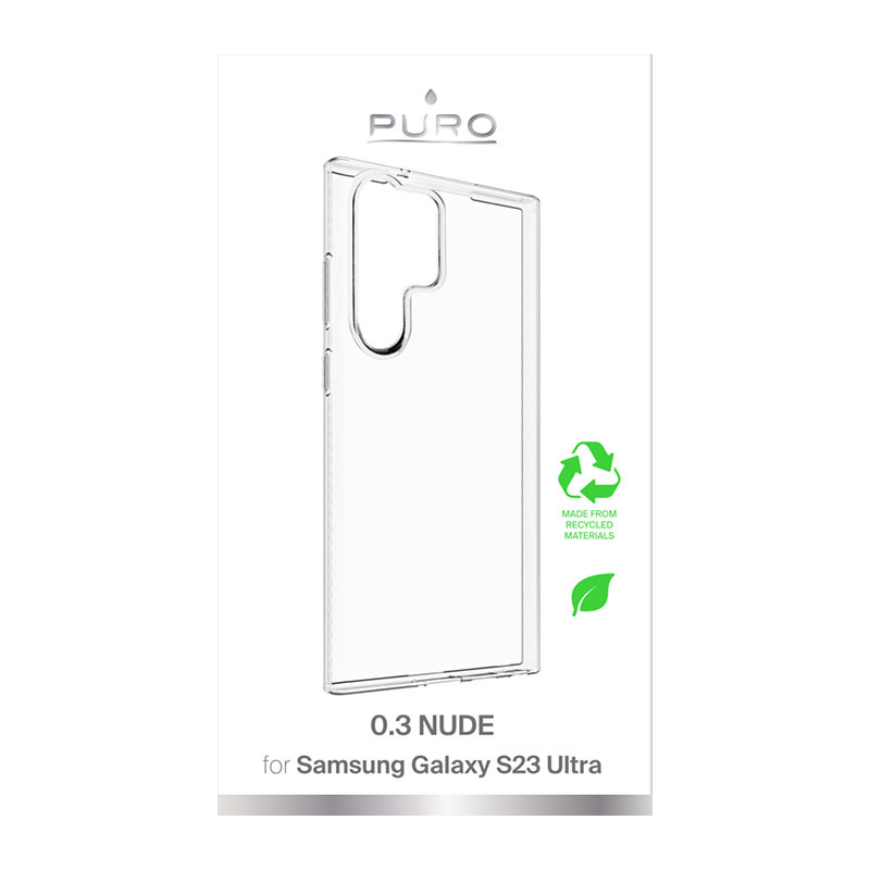 PURO 0.3 Nude Hülle für Samsung Galaxy S23 Ultra, transparent