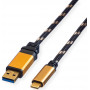 ROLINE GOLD USB 3.2 Gen 1 Kabel, USB-A auf USB-C, Stecker/Stecker, 2 m (11.02.9093)