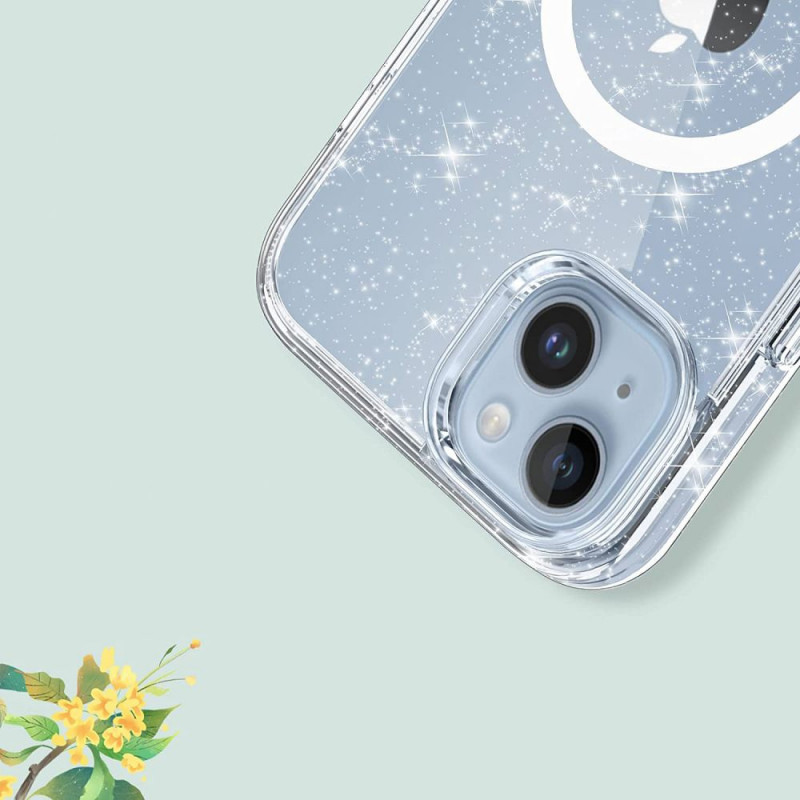 Tech-Protect Flexair Hybrid MagSafe Hülle für Apple iPhone 13 / 14, Glitter