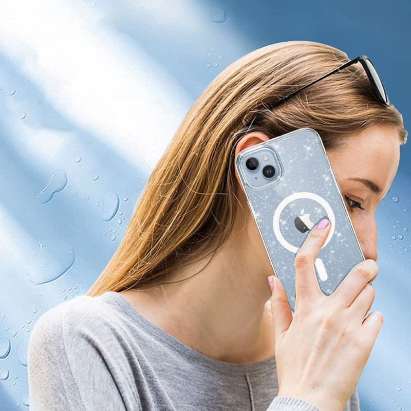 Tech-Protect Flexair Hybrid MagSafe Hülle für Apple iPhone 13 / 14, Glitter